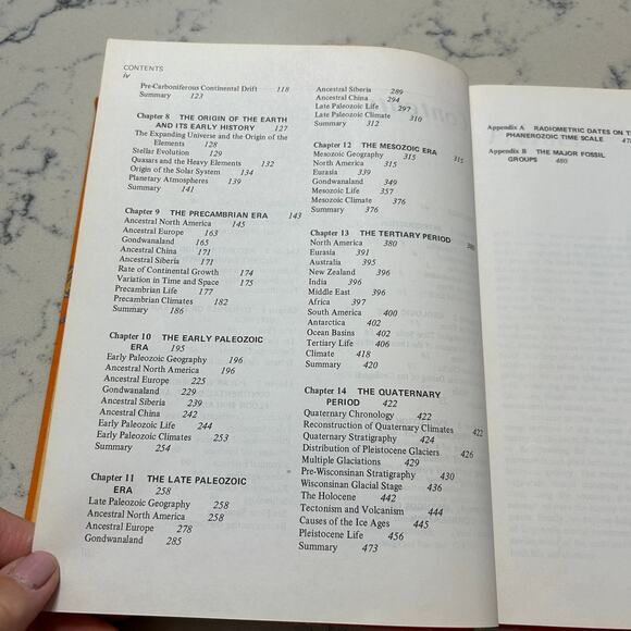 Earth History and Plate Tectonics, Seyfert and Sirkin, 1973, Orange Hardcover - Picture 8 of 15
